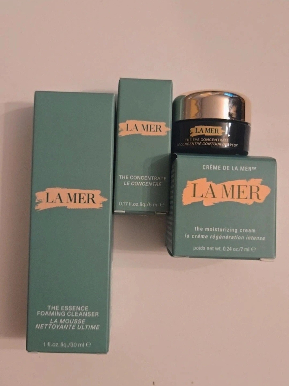 La Mer Green Moisturizing Cream Trio with Eye Concentrate